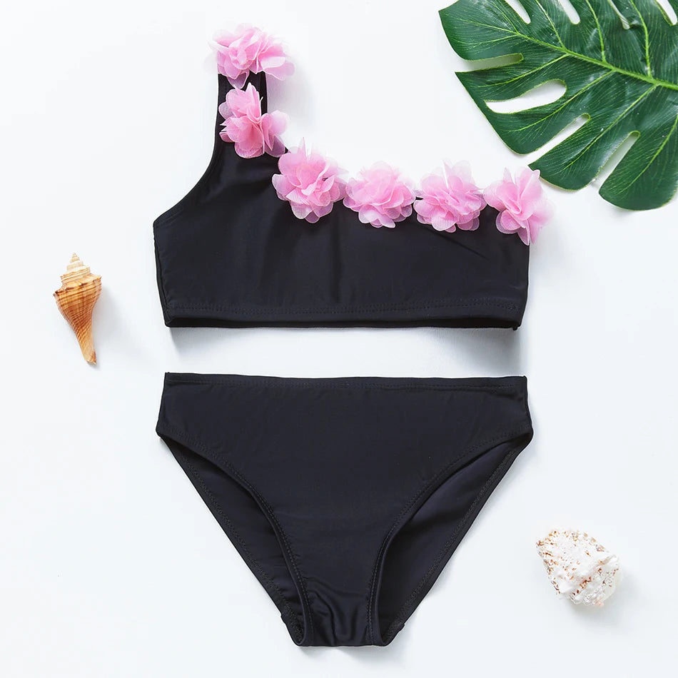 maillot de bain fille  noir élegant
