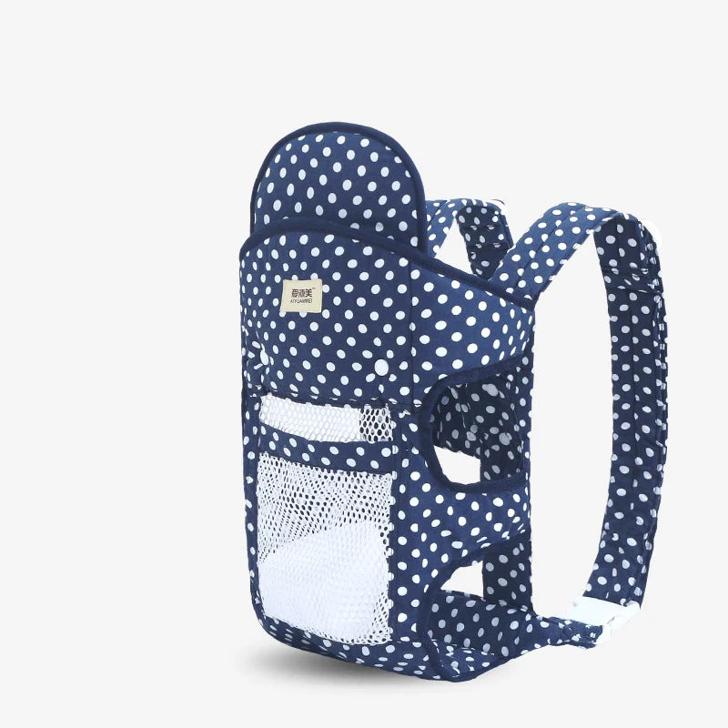 porte bébé  bleu avec grange tache et fitlet
