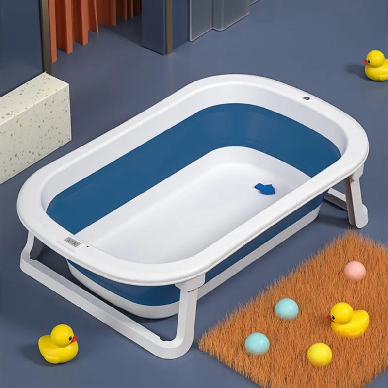 baignoire bébé pliable bebe bleu blanc
