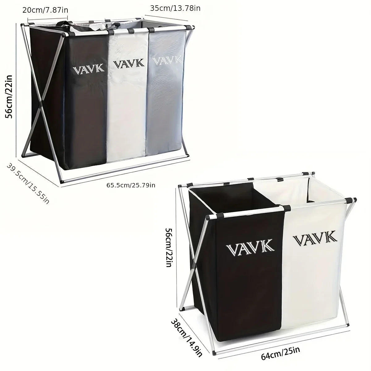 panier a linge 2 compartimentdimension