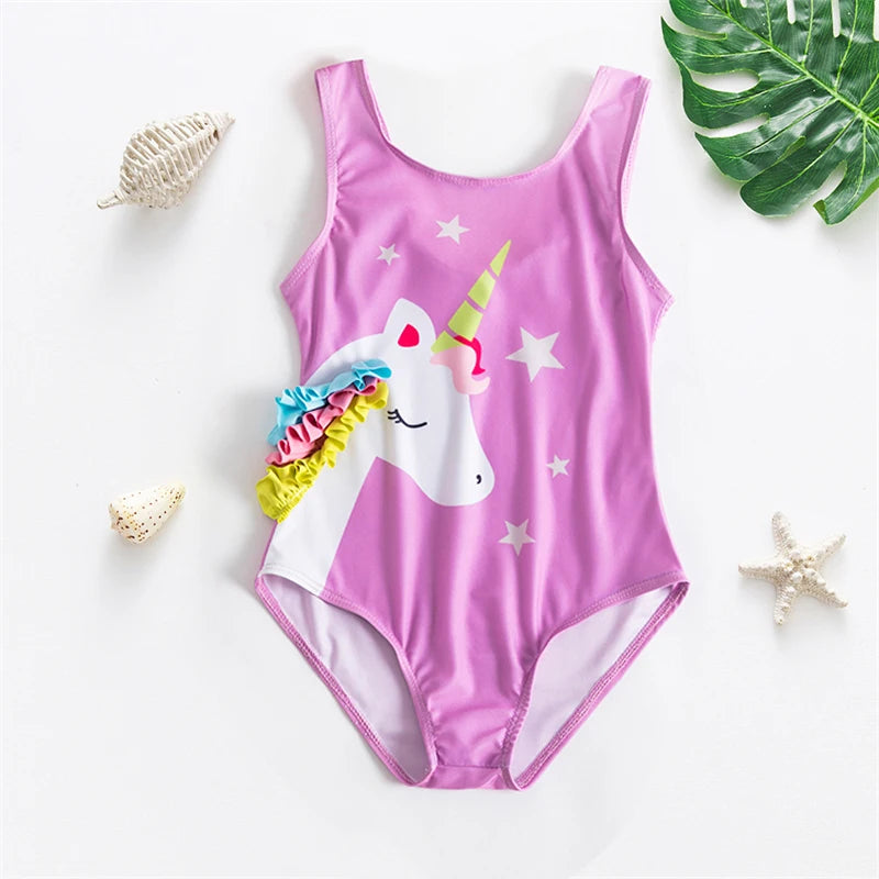 maillot de bain fille rose lucorne