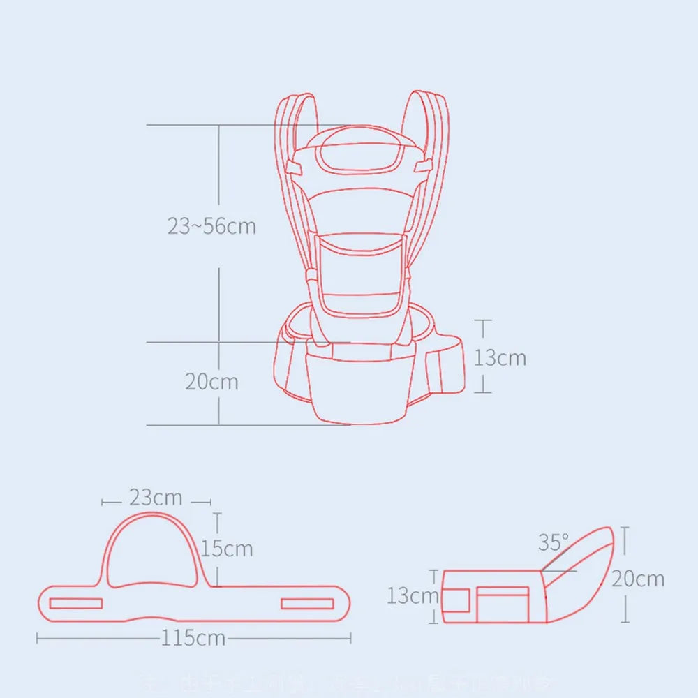 ergo porte bebe  dimensions