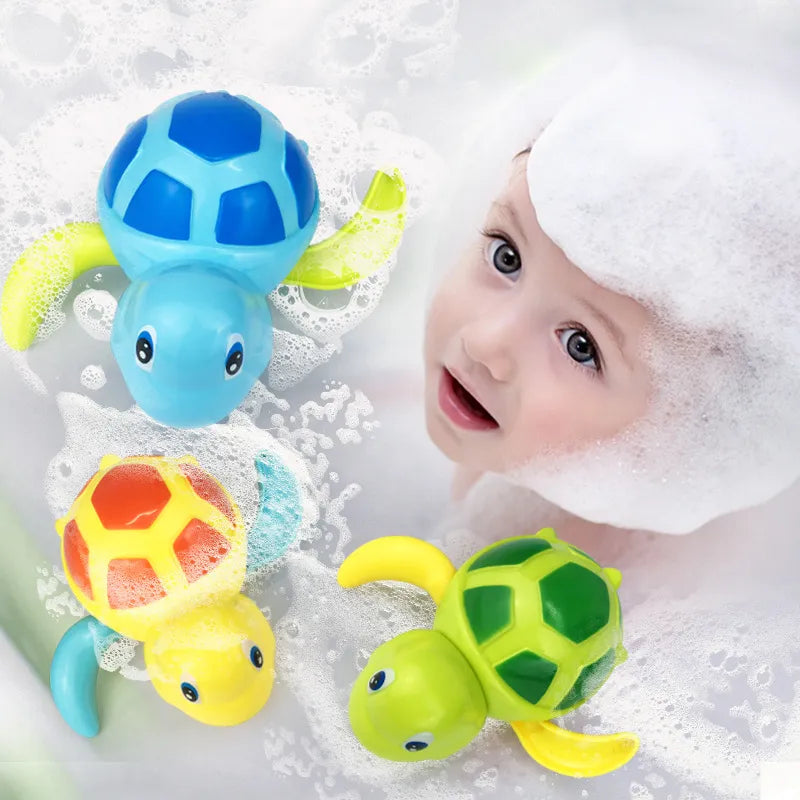jouet baignoire bebe tortue bleu  et vert