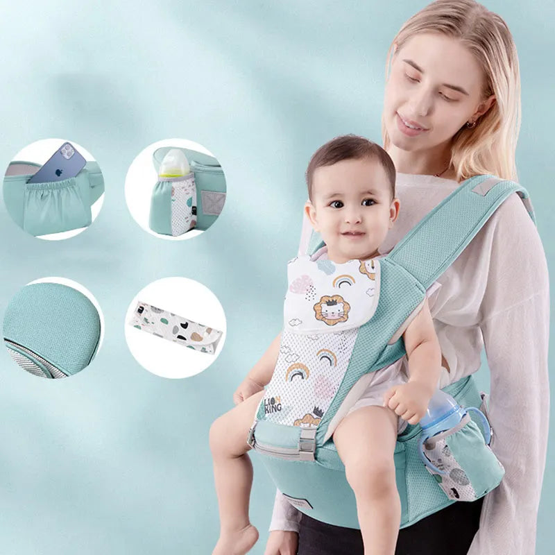 ergo porte bebe turquoise
