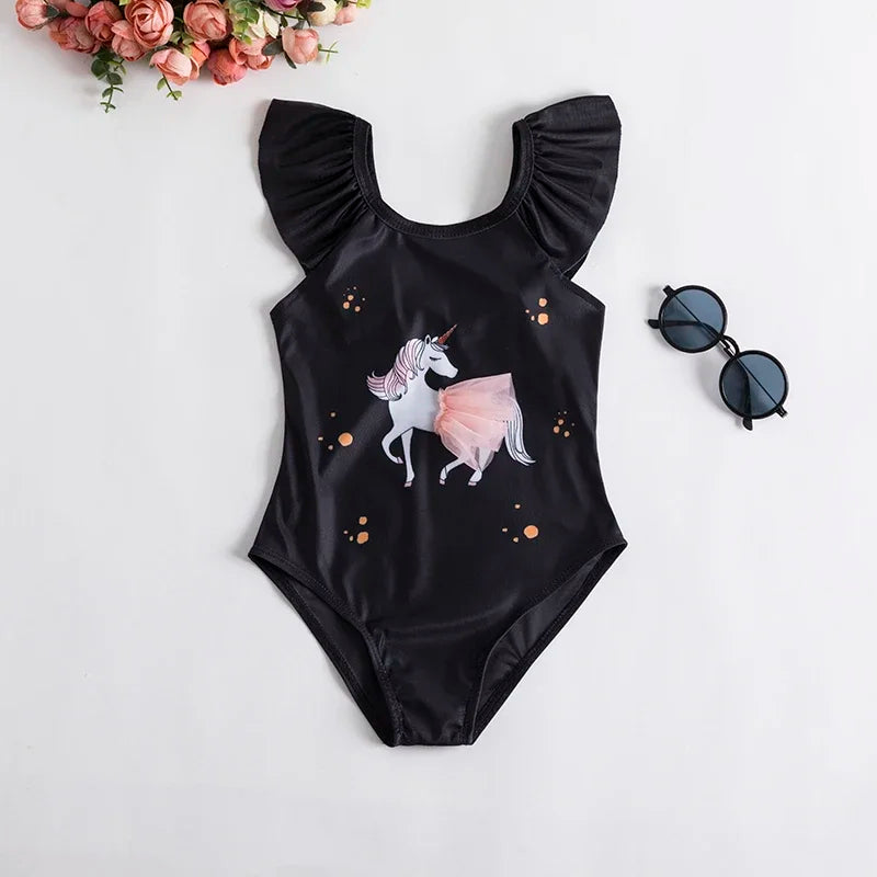 maillot de bain fille noir