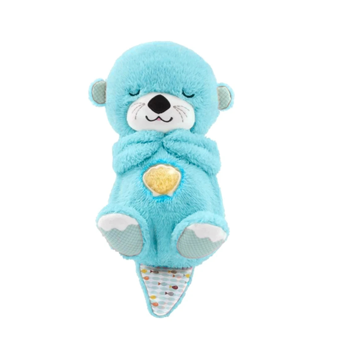 doudou loutre qui respire bleu