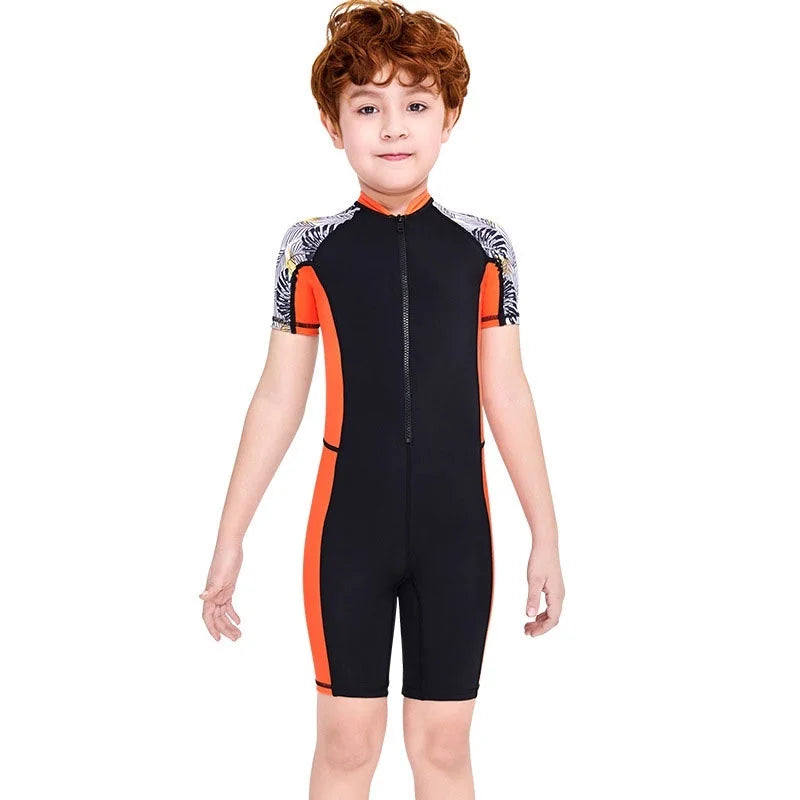 maillot de bain bebe garcon noir manche courte