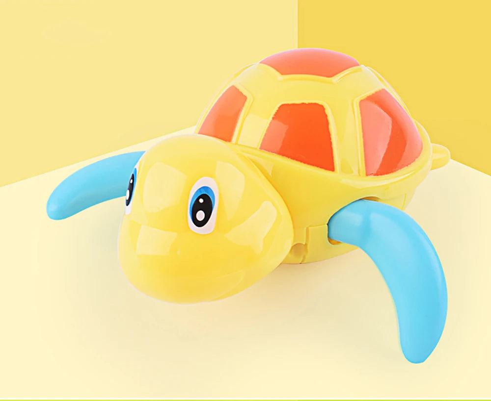 jouet baignoire bebe tortue jaune