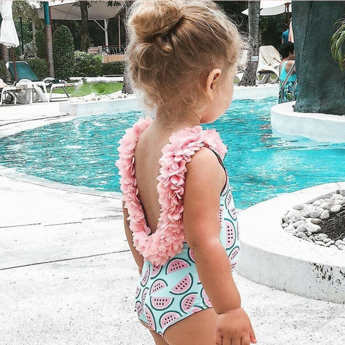 maillot de bain fille avec volant