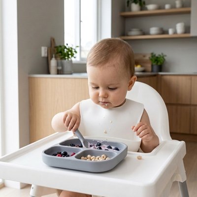 Assiette bébé ventouse