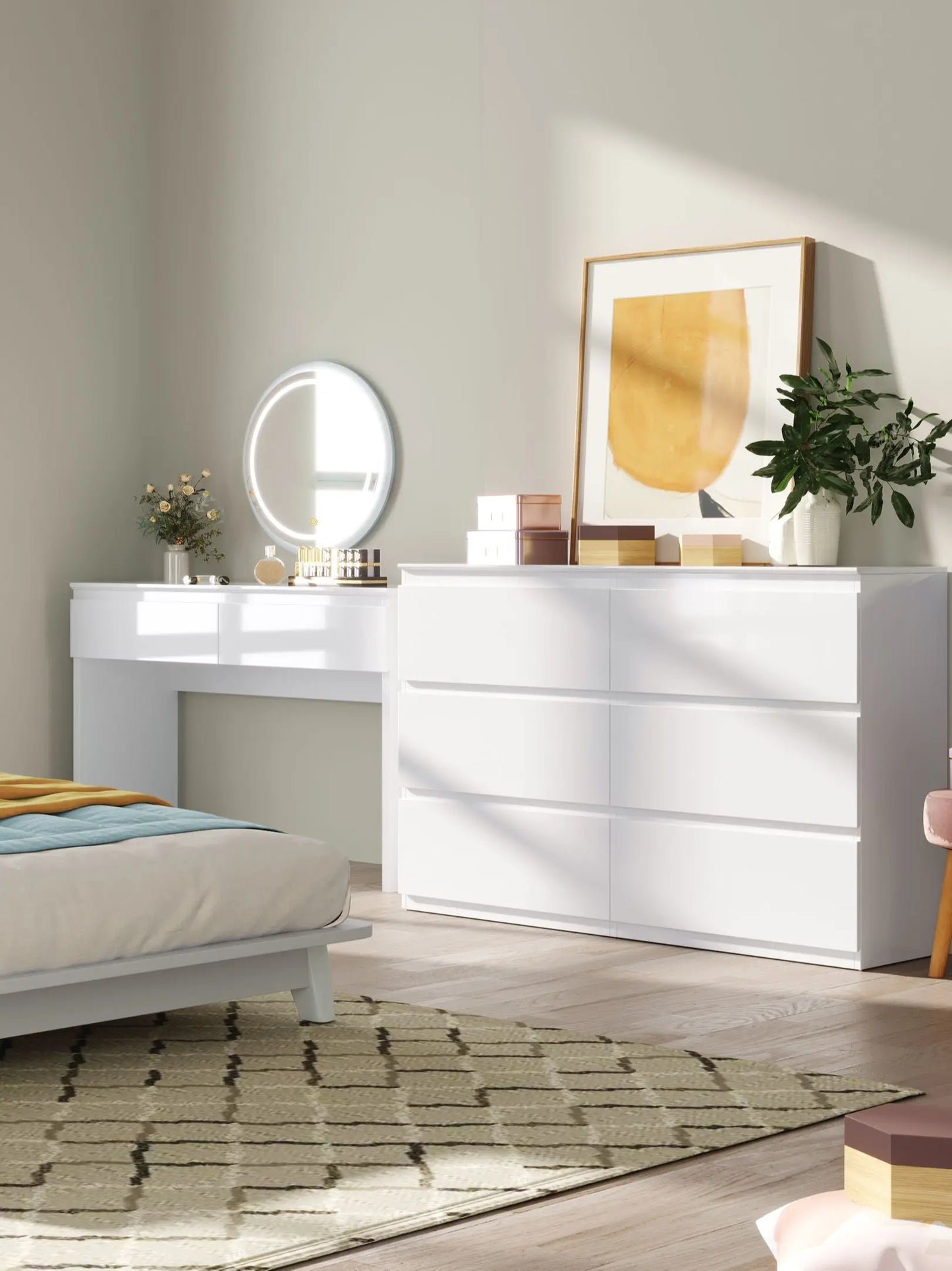 Commode Blanche | tirroire de rangement solide âą
