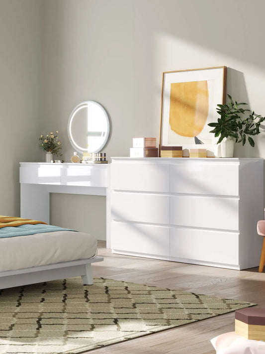 Commode Blanche   | tirroire de rangement solide âą