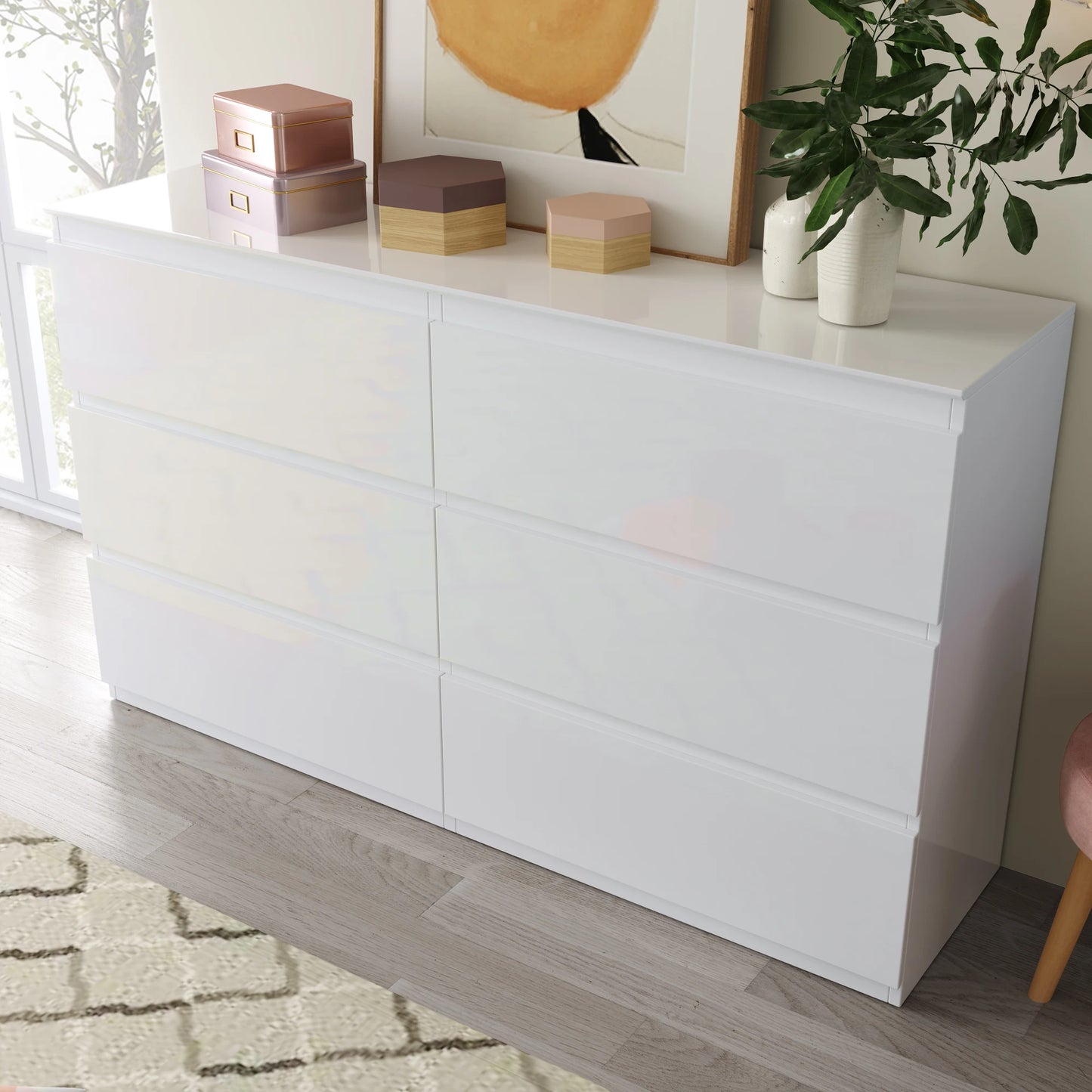 Commode Blanche | tirroire de rangement solide âą