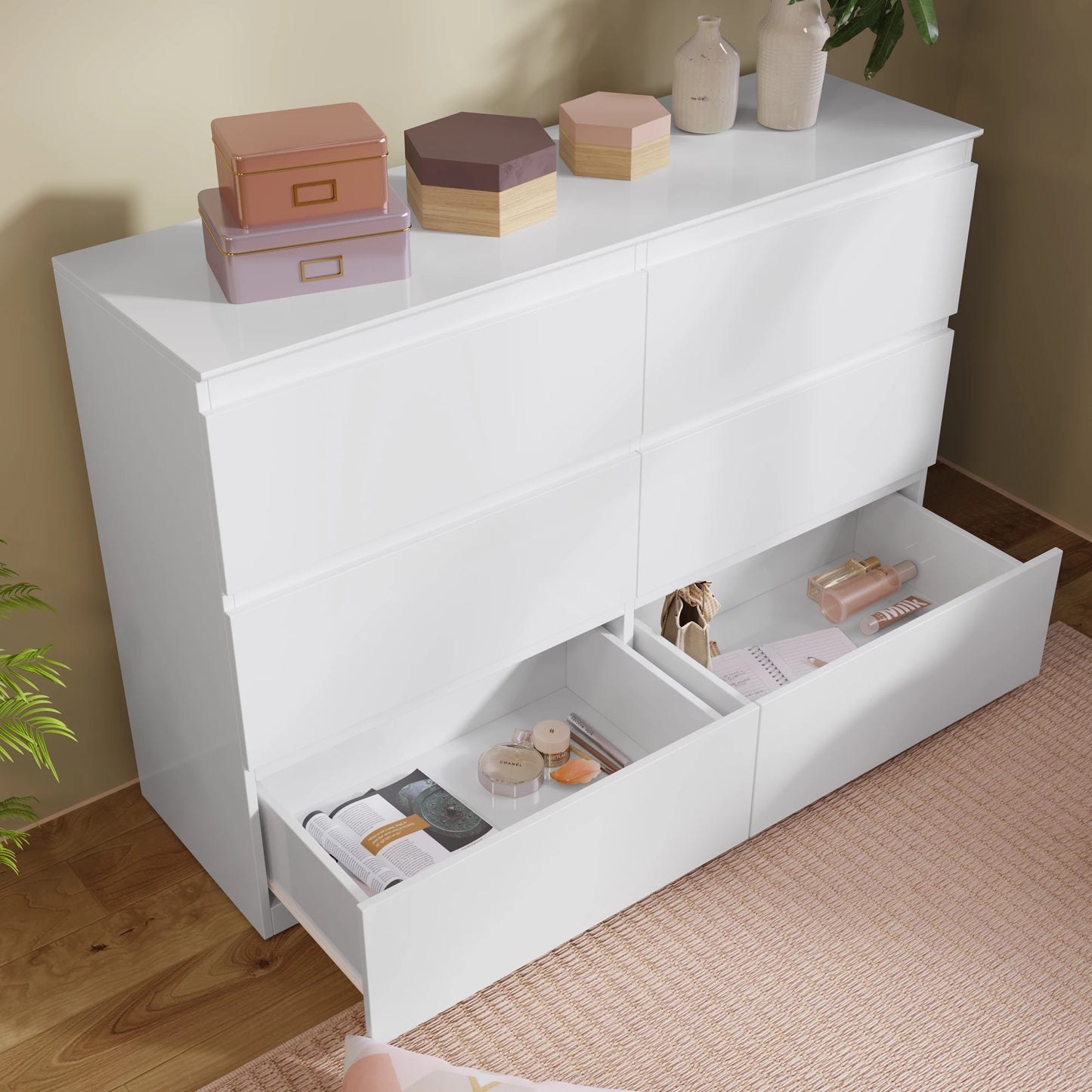 Commode Blanche | tirroire de rangement solide âą