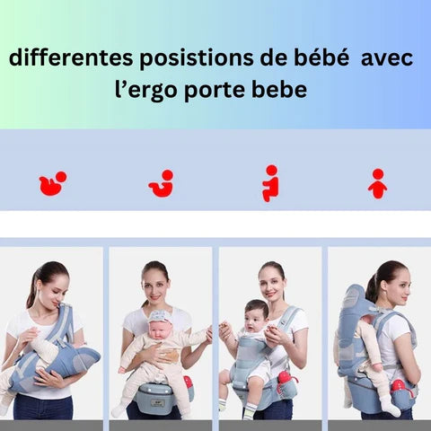 ergo porte bebe | Porte bébé avec soutien lombaire pour siège de hanche ™