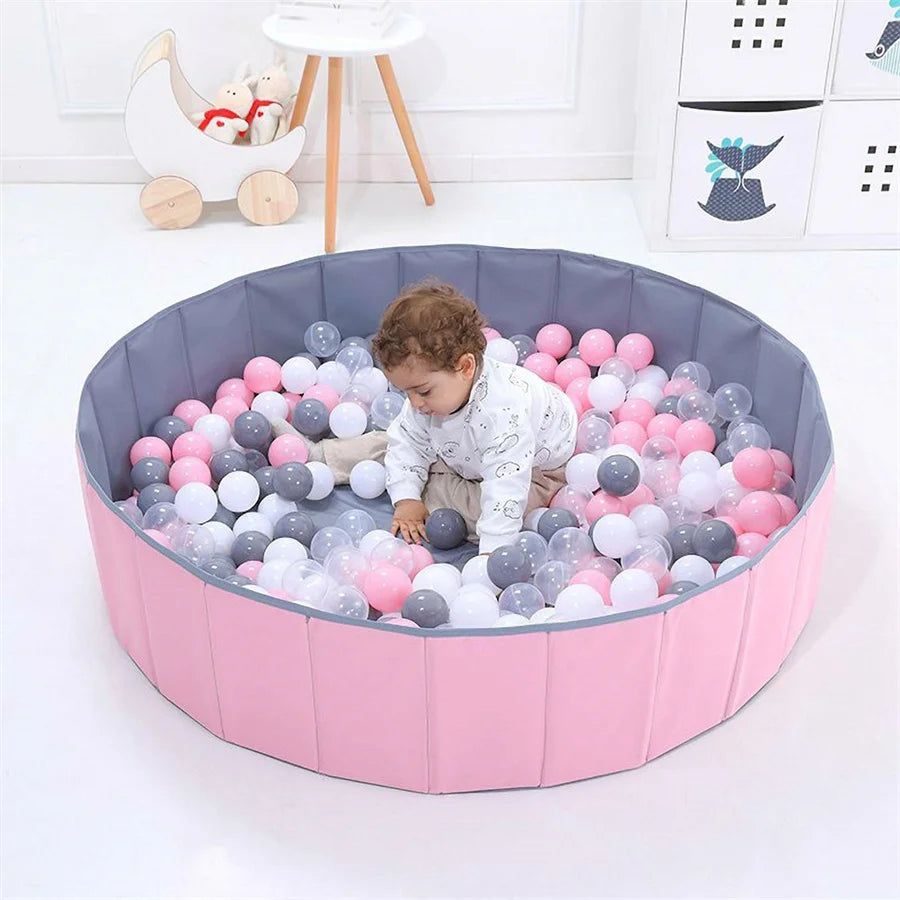 piscine a balle bebe rose