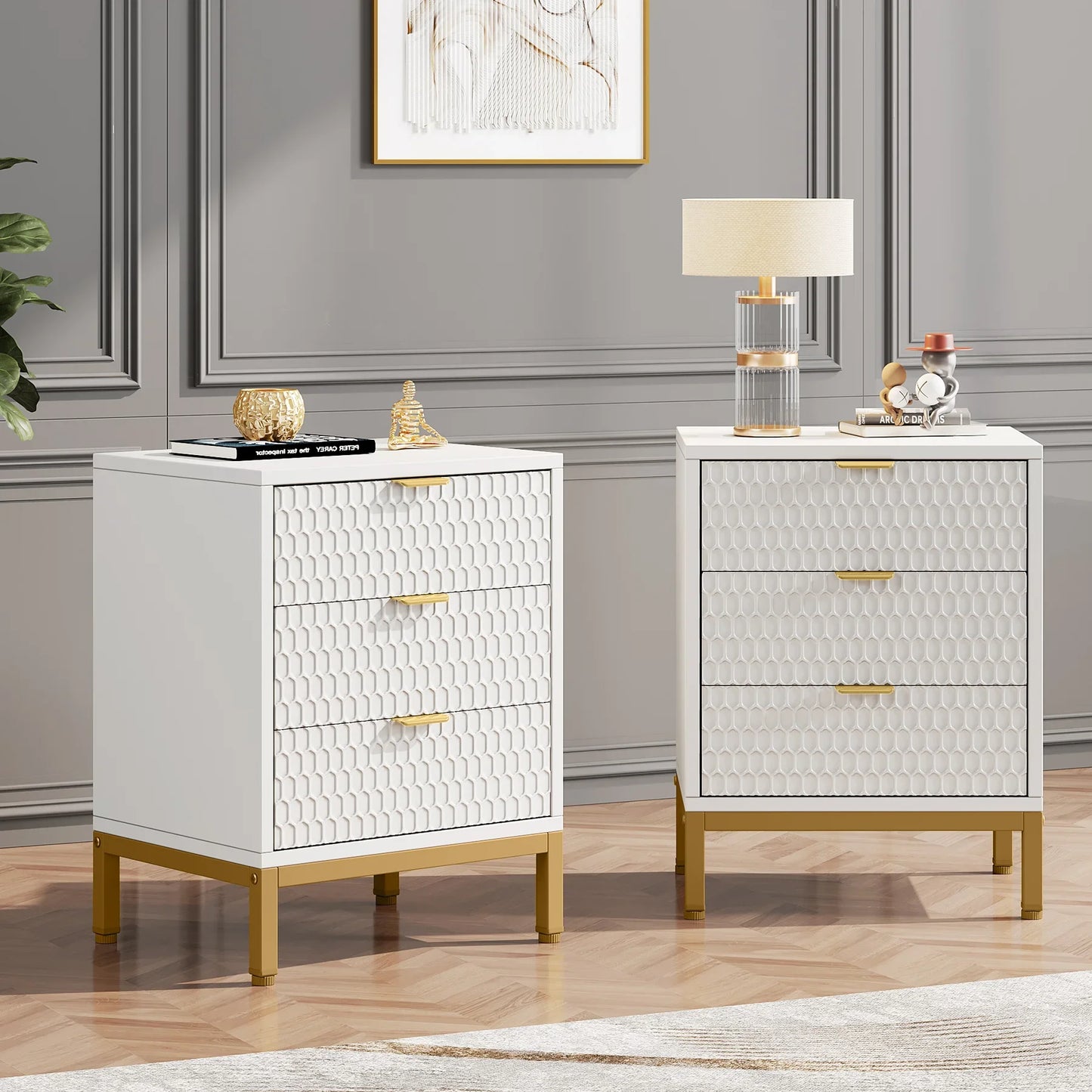 Table de Chevet Blanche  | petite table avec tirroire de rangement pour enfant ™