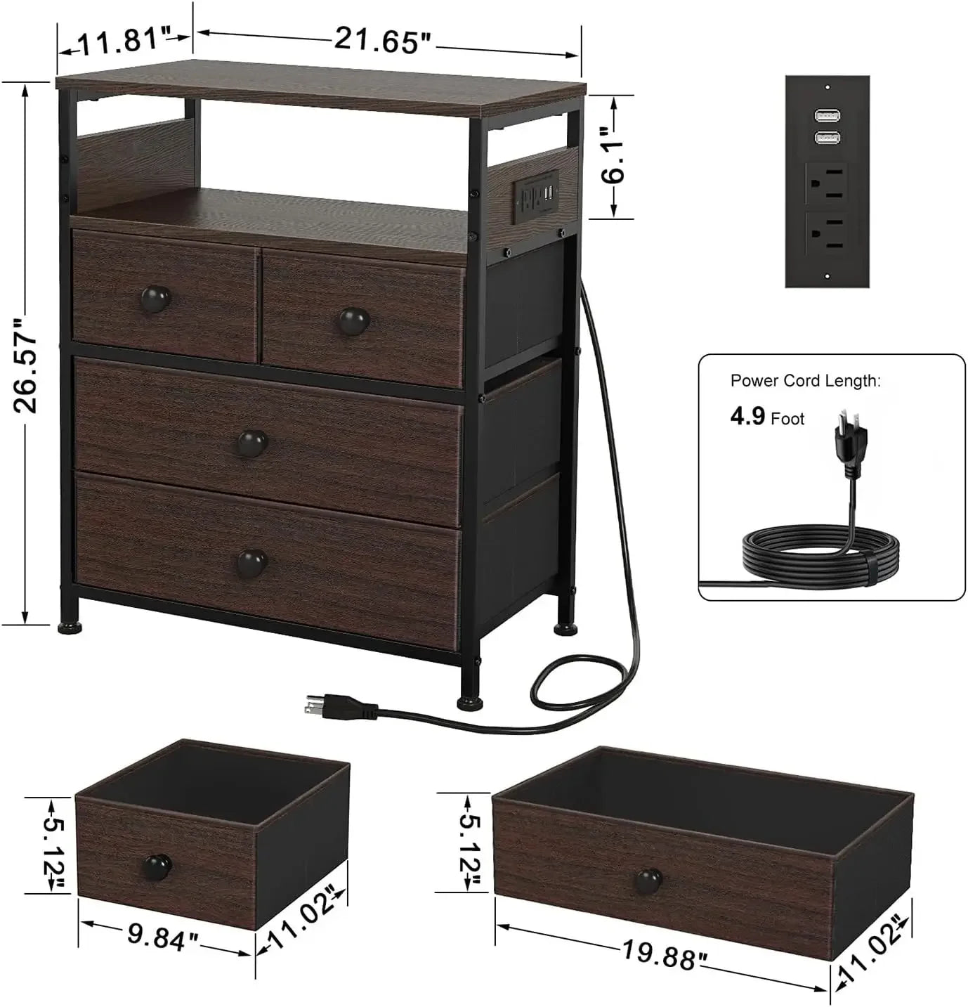 table de chevet bois | Table intelligente âą