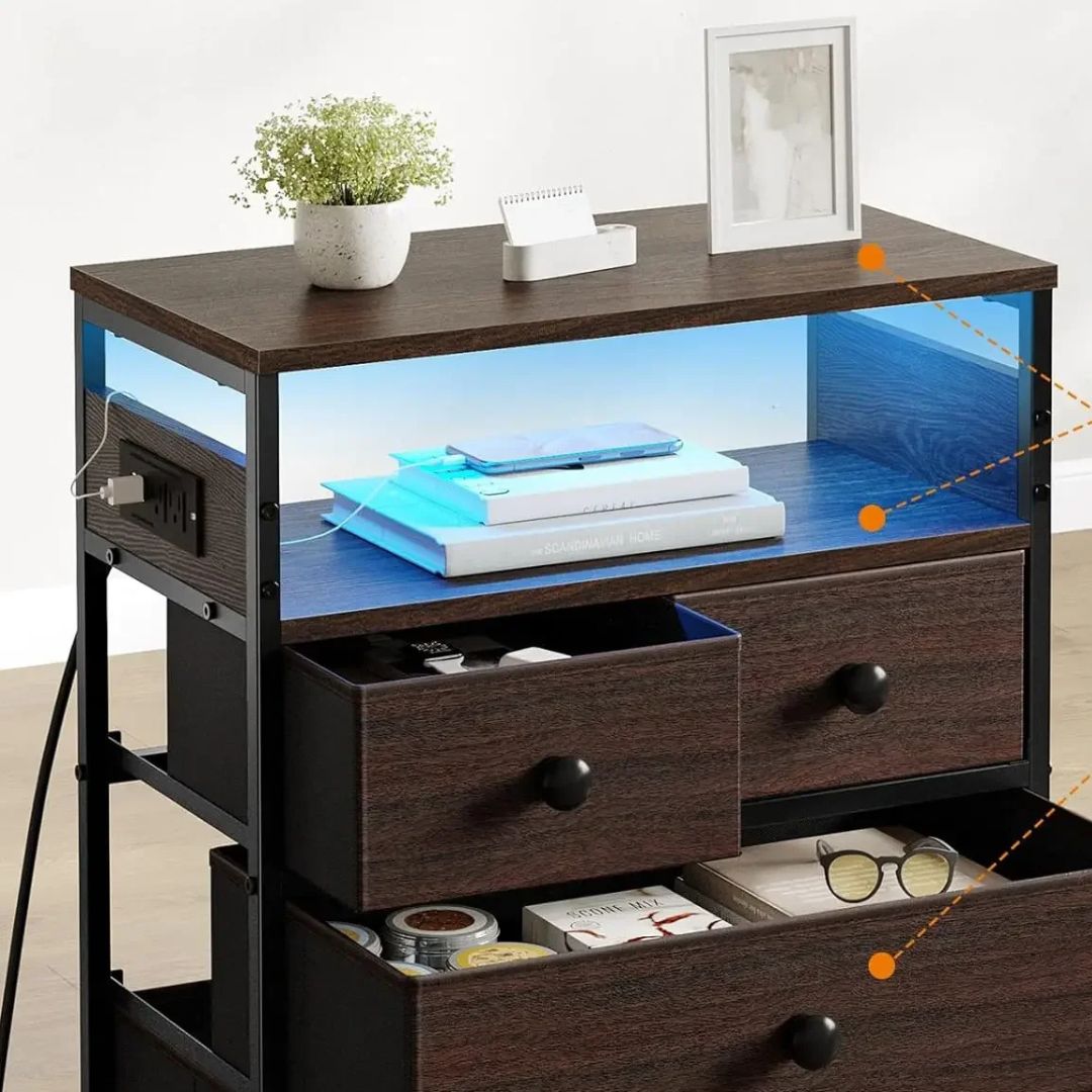 table de chevet bois | Table intelligente âą