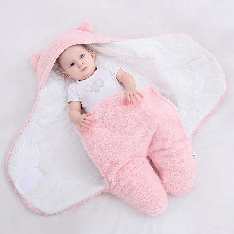 couverture d'emmaillotage rose