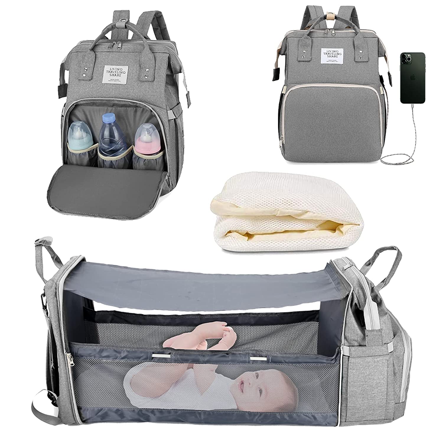 sac a langer gris