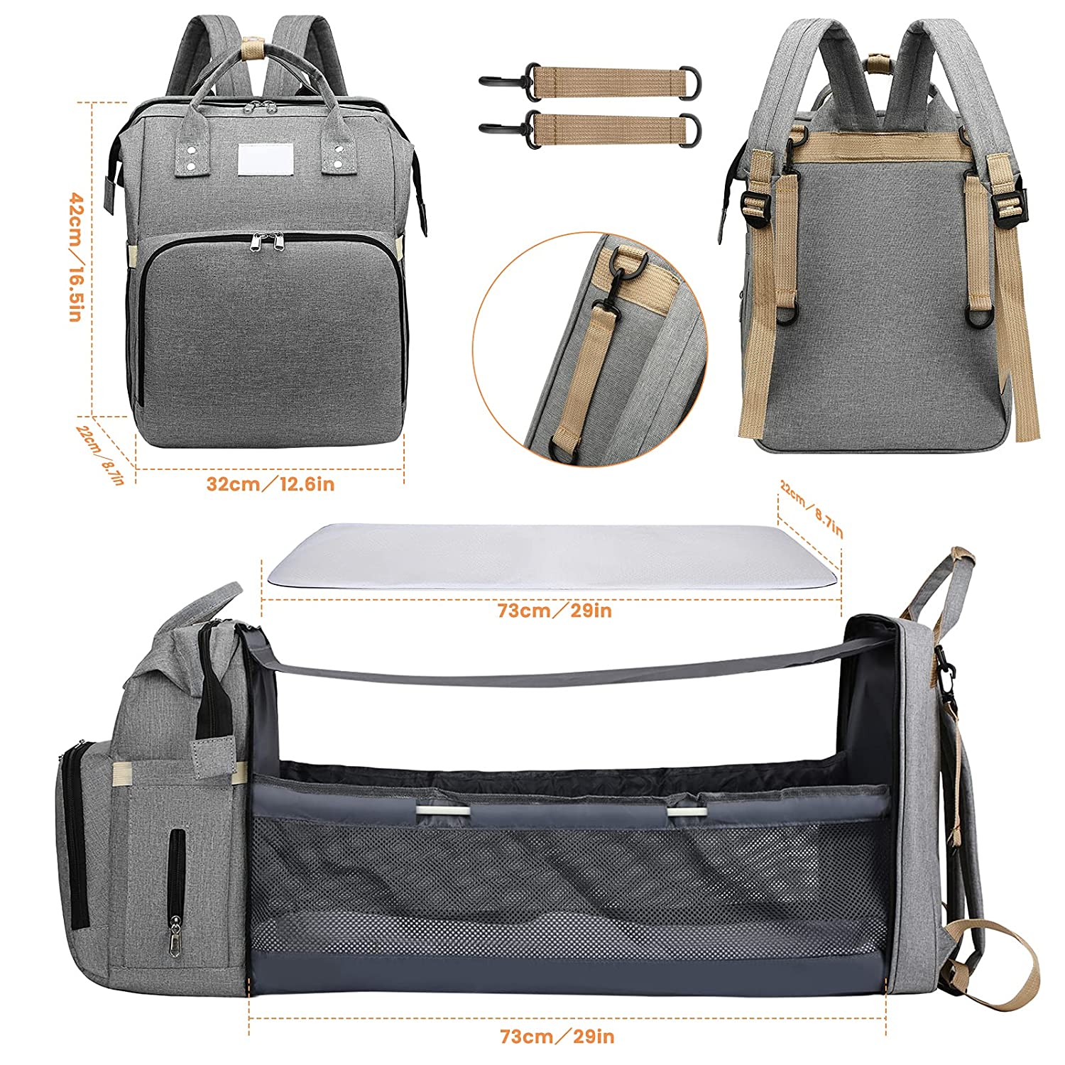 sac a langer les dimensions