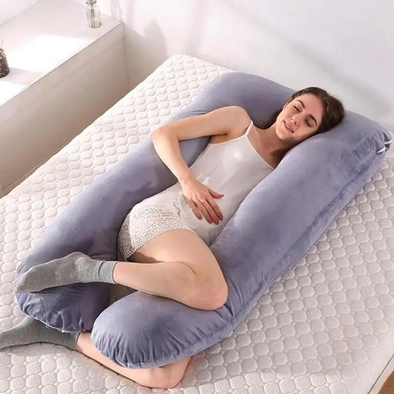 coussin grossesse grise