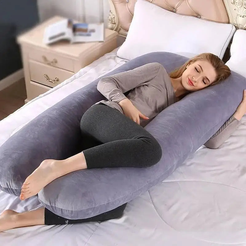 coussin grossesse grise