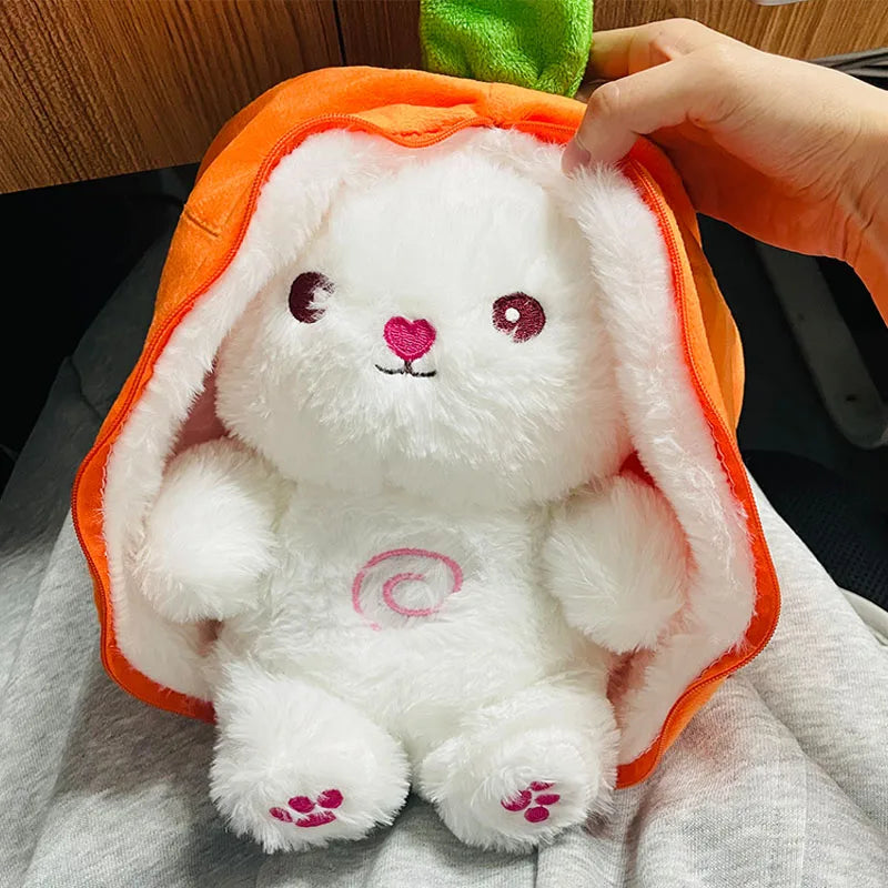 peluche lapin orange