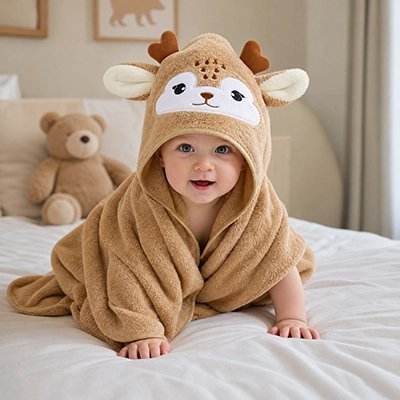 Cape de bain bébé