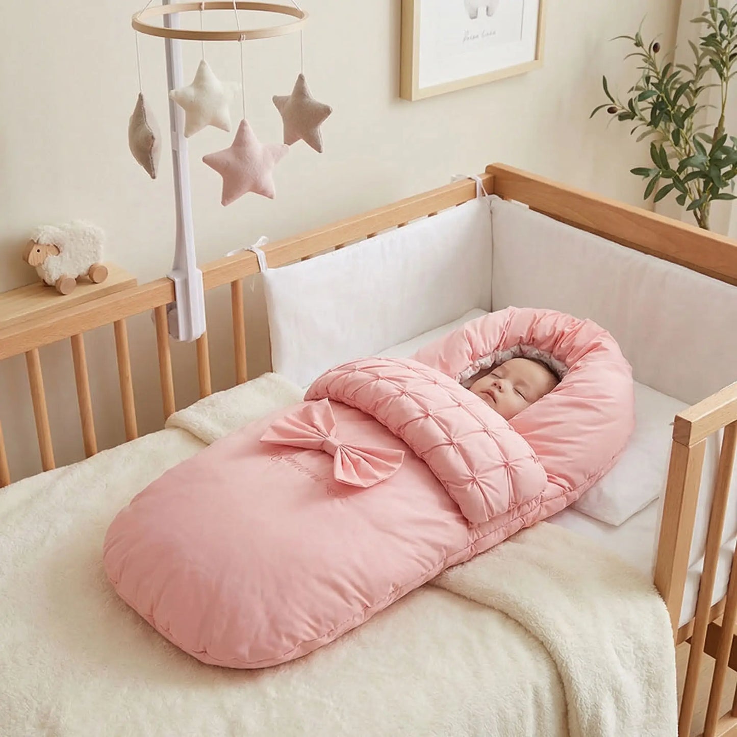 gigoteuse bébé hiver rose