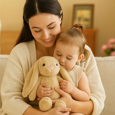 Lapin en peluche