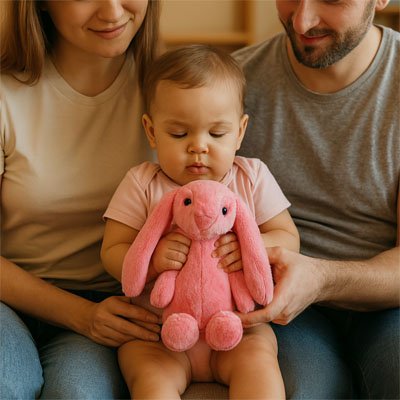 Lapin en peluche